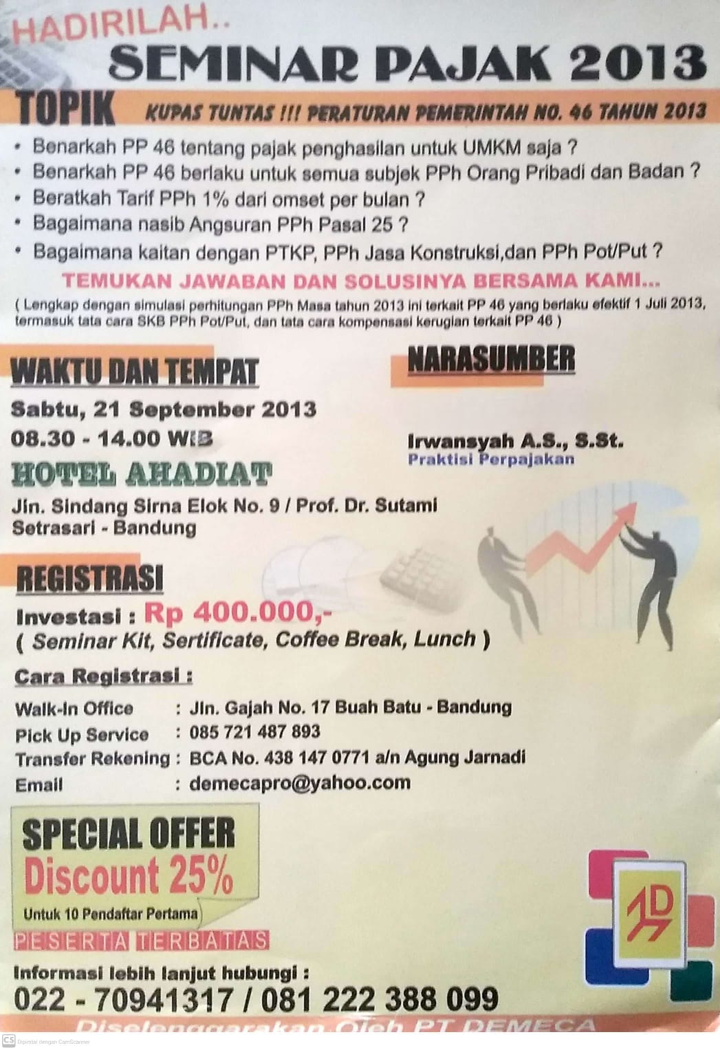 Seminar pajak oleh CV Solusi Kita — sesi edukasi tentang perpajakan yang interaktif dan informatif.