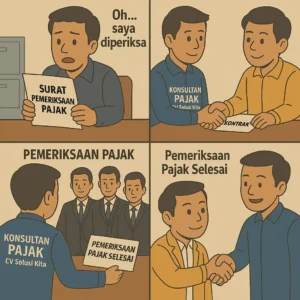 Ilustrasi proses pendampingan pemeriksaan pajak oleh Konsultan Pajak CV Solusi Kita