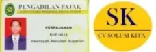 Kartu nama CV Solusi Kita, konsultan pajak profesional di Bandung, spesialis layanan perpajakan dan KHP