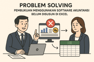 Problem solving pembukuan menggunakan software akuntansi belum disusun di Excel