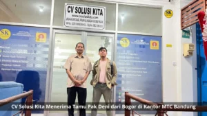 Konsultan Pajak Bandung – CV Solusi Kita menerima tamu Pak Deni dari Bogor di kantor MTC Bandung