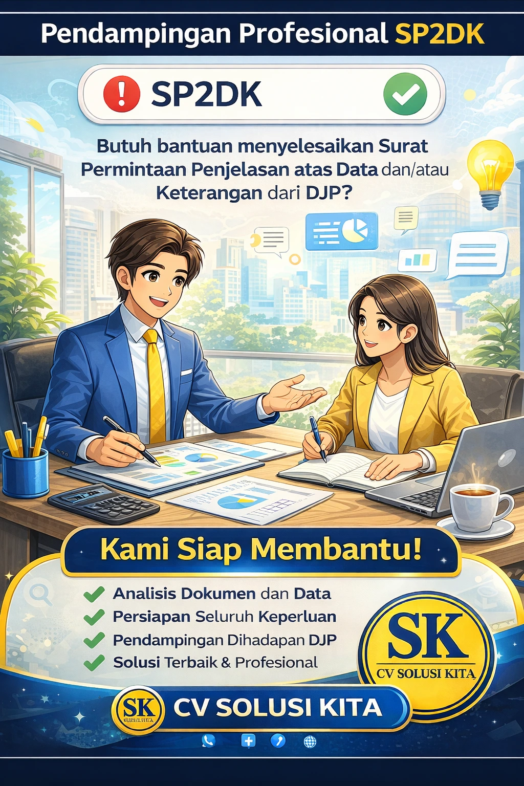 Pendampingan Profesional SP2DK CV Solusi Kita — Konsultan Pajak Bandung