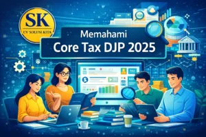 Memahami Coretax DJP 2025 oleh CV Solusi Kita – ilustrasi orang-orang belajar sistem perpajakan terbaru