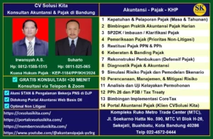 Konsultan akuntansi dan pajak di Bandung — Irwansyah dan Suharto (CV Solusi Kita), alumni STAN dan eks DJP Tahun 2026