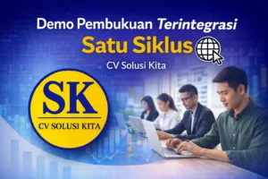 Demo pembukuan terintegrasi satu siklus berbasis web oleh konsultan pajak Bandung CV Solusi Kita