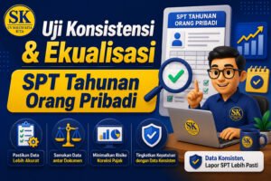Ilustrasi uji konsistensi dan ekualisasi data sebelum melaporkan SPT Tahunan PPh Orang Pribadi oleh CV Solusi Kita Konsultan Pajak Bandung