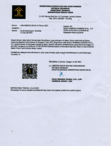 SK Kemenkumham CV Solusi Kita