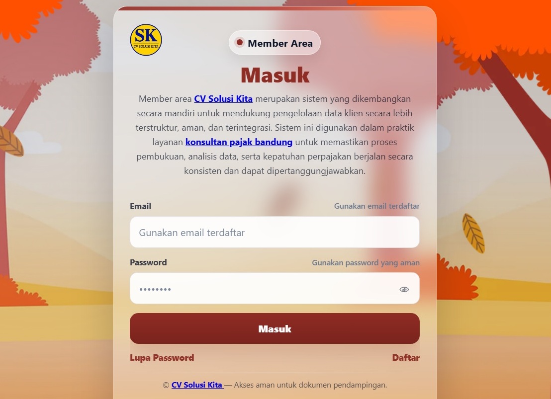 Member CV Solusi Kita sebagai platform komunikasi klien konsultan pajak Bandung dengan akses artikel dan video akuntansi pajak