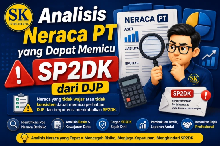 Ilustrasi analisis neraca PT yang dapat memicu SP2DK dari DJP oleh CV Solusi Kita Konsultan Pajak Bandung
