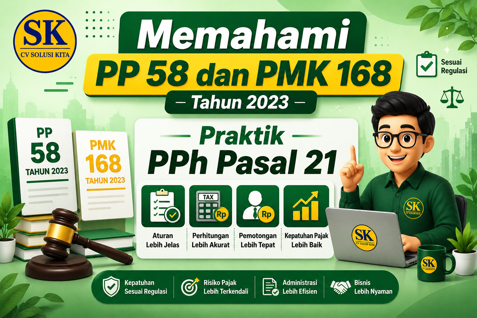 Ilustrasi memahami PP 58 dan PMK 168 Tahun 2023 dalam praktik PPh Pasal 21 oleh CV Solusi Kita Konsultan Pajak Bandung