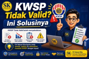 Ilustrasi solusi KWSP tidak valid oleh CV Solusi Kita Konsultan Pajak Bandung untuk membantu proses verifikasi dan penyelesaian administrasi data